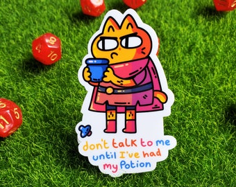 3" 'Don't Talk to Me' Cat Warrior Sticker
