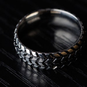 6MM Classic Tire Ring Stainless Steel Ring - UNISEX