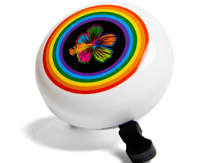 Rainbow Flower Bike Bell: Loud Ringing Bell for Kids Bikes & Scooters