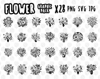 Flower SVG, Flower PNG, Flowers SVG, File For Cricut, For Silhouette