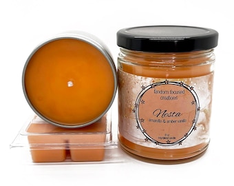 Amaretto Amber Vanilla Handcrafted Candle