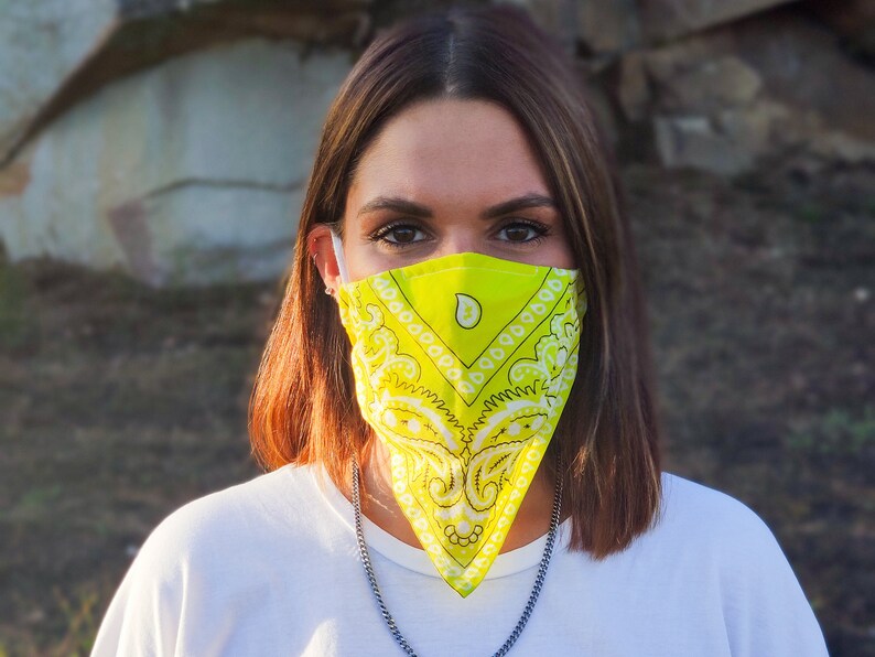 Bandana Face Mask The only complete face mask with paisley Etsy
