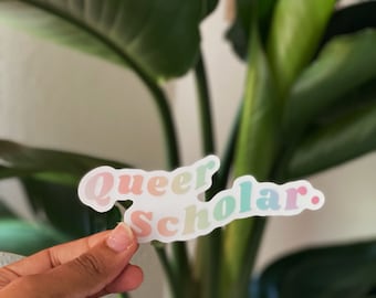 Clear Queer Researcher sticker