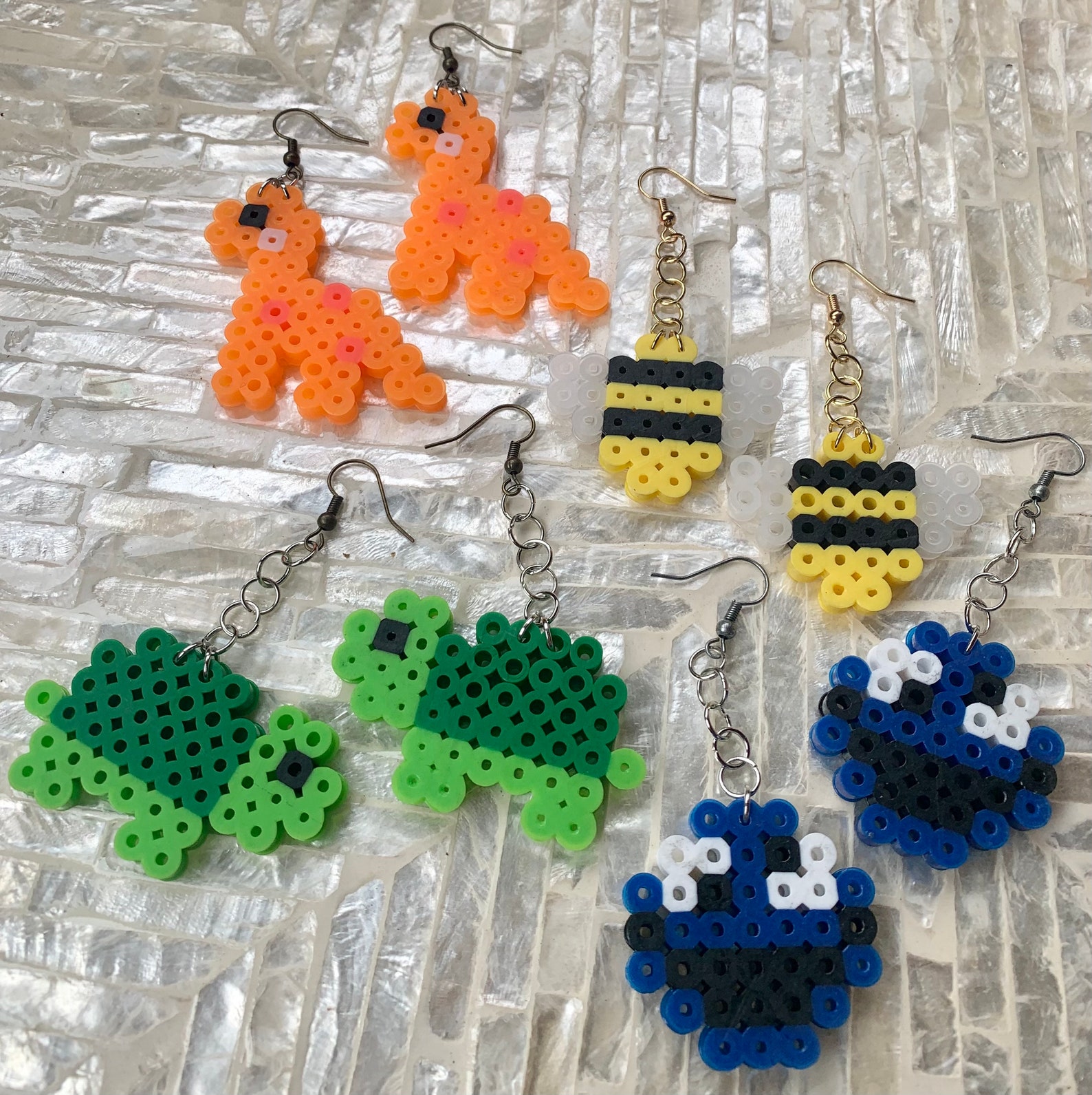 Animal Perler Bead Earrings Etsy