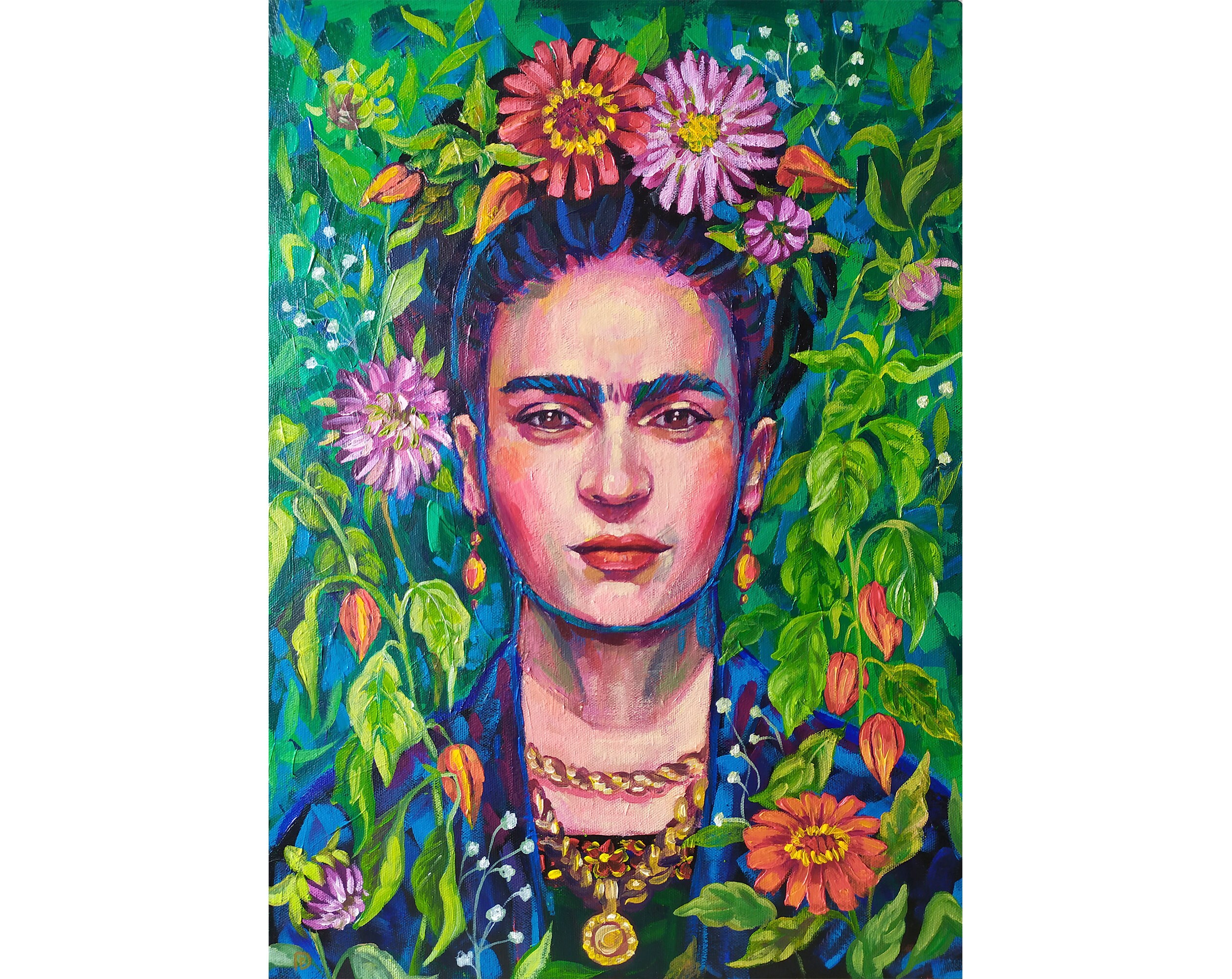 Frida Kahlo schilderij Originele kunst portret Frida Kahlo Etsy Frida Kahlo schilderij Originele kunst portret Frida Kahlo Etsy