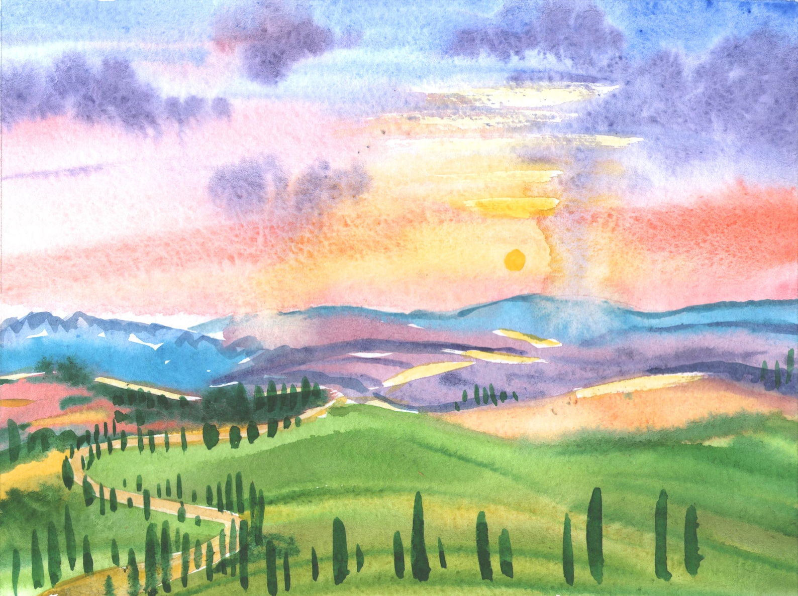 Gemalte Bilder der Toskana:  A Journey Through Tuscan Landscapes