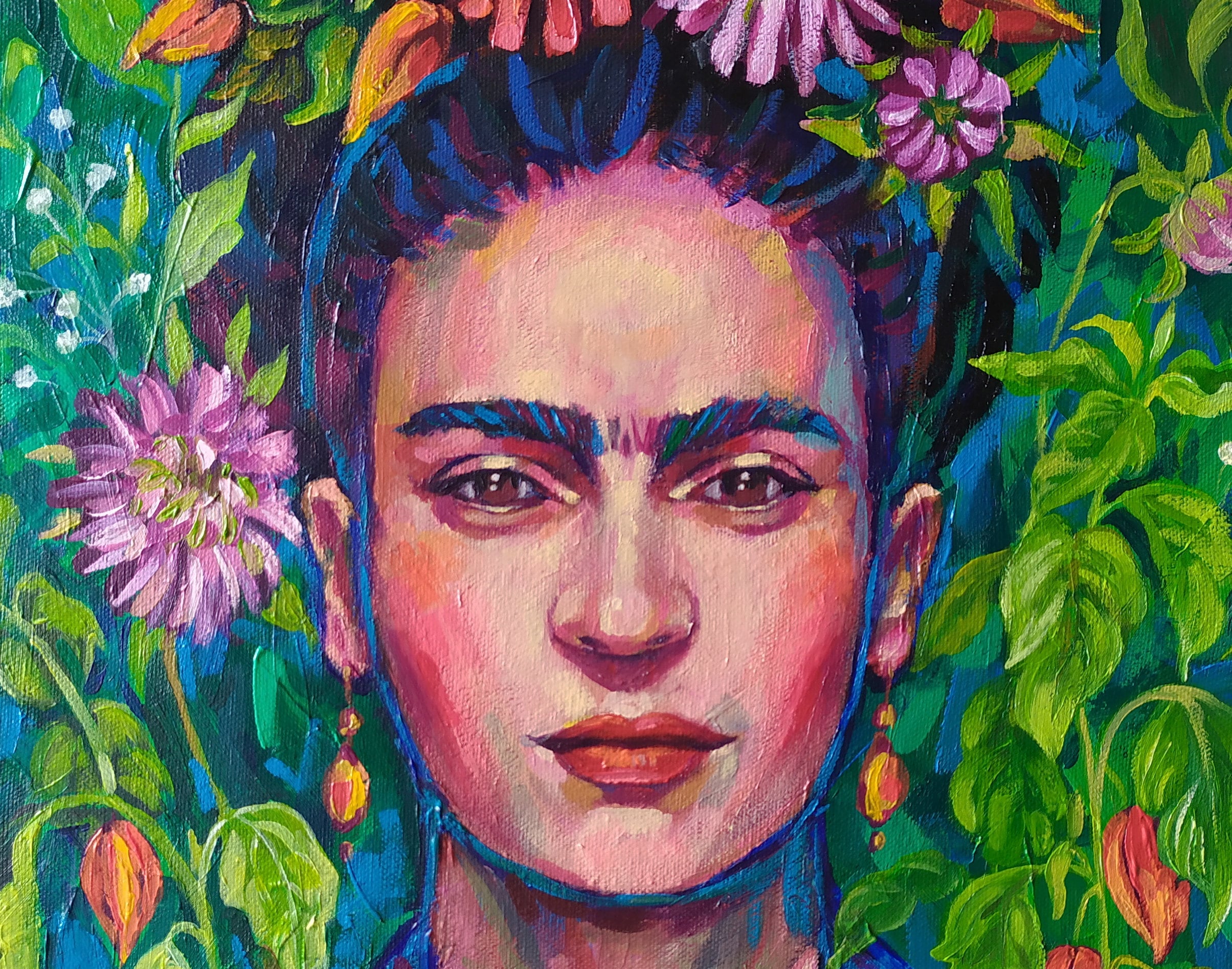 Frida Kahlo schilderij Originele kunst portret Frida Kahlo Etsy Frida Kahlo schilderij Originele kunst portret Frida Kahlo Etsy