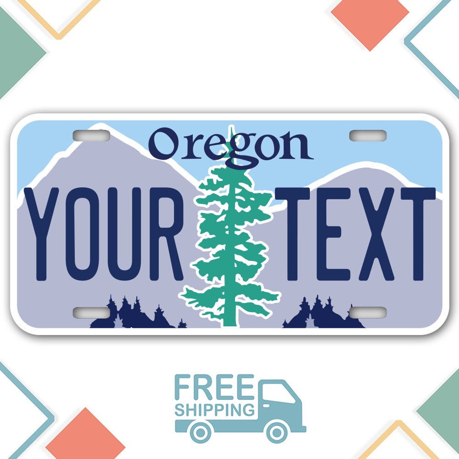 Placa de licencia personalizada de Oregon placas estatales Etsy