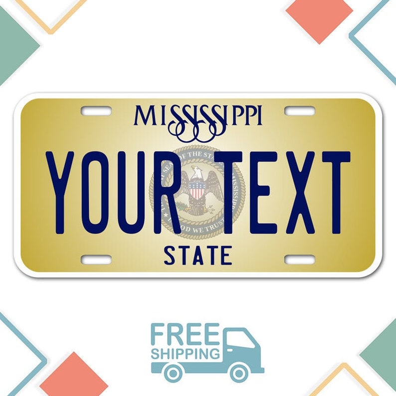 Personalized Mississippi License Plate Mississippi Plate Etsy