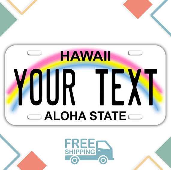 Personalized Hawaii License Plate State Plates Add any Etsy