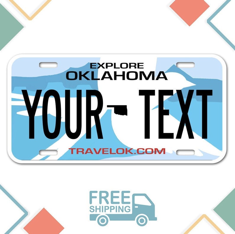 Personalized Oklahoma License Plate State Plates Add any Etsy