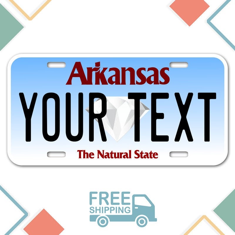 Personalized Arkansas License Plate State Plate Add any Etsy