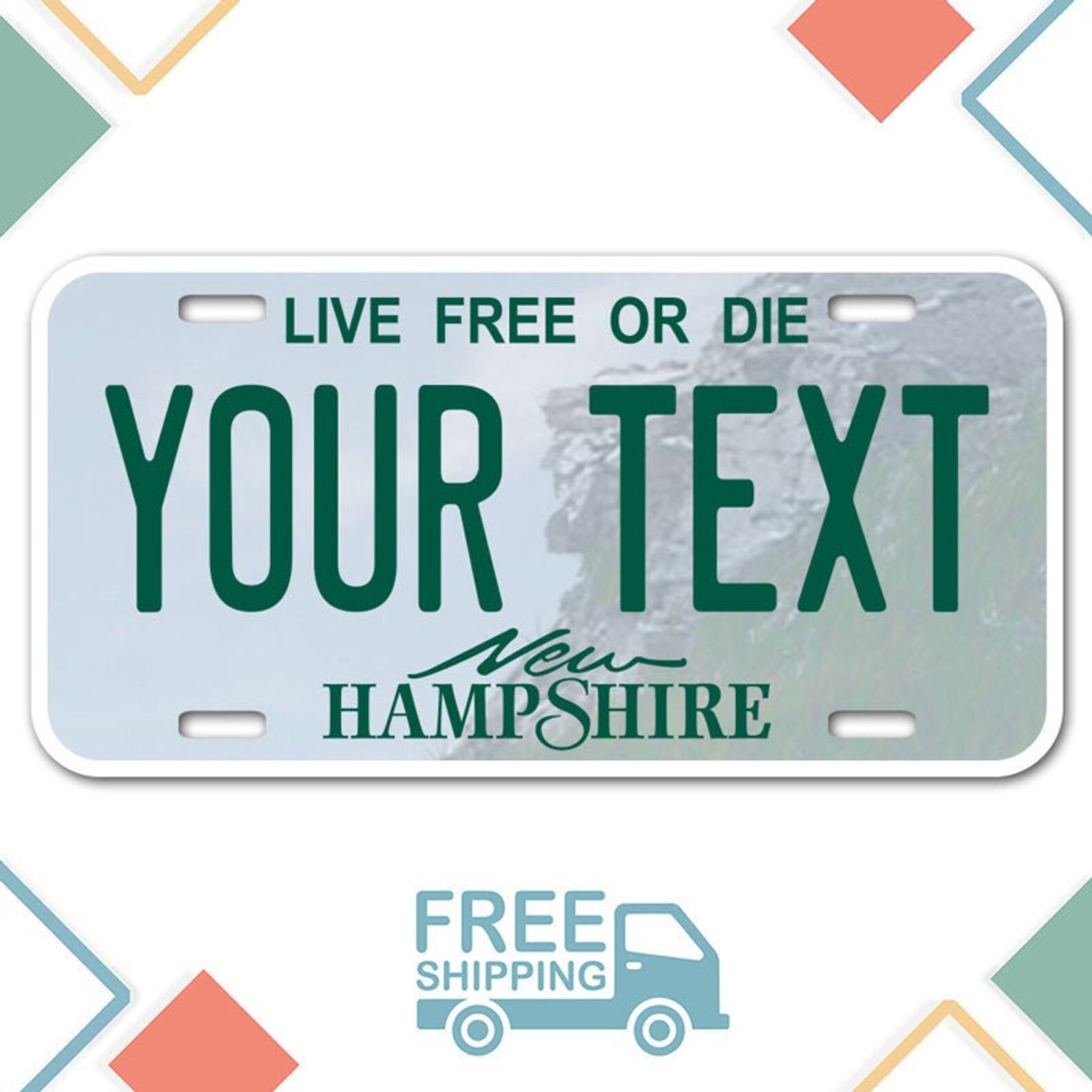 Personalized New Hampshire License Plate State Plates Add Etsy