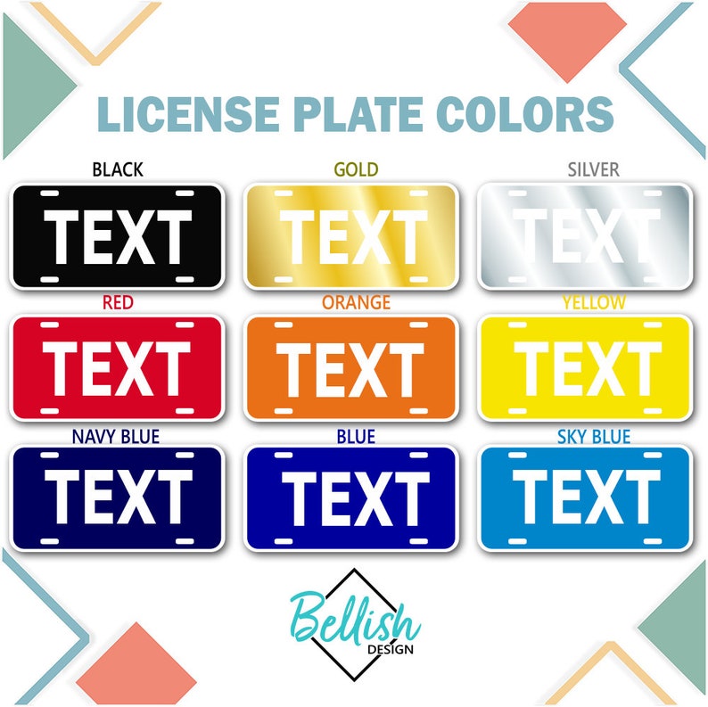 PERSONALIZED Metal Aluminum License Plate. Choose your text Etsy