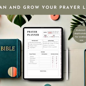Ultimate Christian Prayer Planner PDF | 400+ Prayer Prompts, Daily Devotional Faith Organizer for reMarkable, iPad & Goodnotes Printable image 2