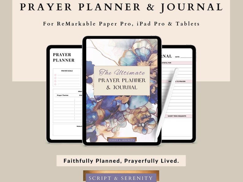 Ultimate Christian Prayer Planner PDF | 400+ Prayer Prompts, Daily Devotional Faith Organizer for reMarkable, iPad & Goodnotes Printable image 6
