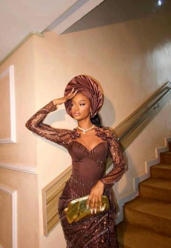Asoebi Gele, Ichafu, Head wrap/scarf for Nigerian weddings