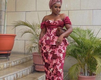 Luxury wedding guest dress, Corset dress, Elegant dress, Yoruba wedding dress, Igbo Bridal dress, Luxury wedding dress, Asoebi dress,