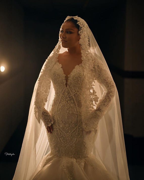 lace detachable sleeves for wedding dress Lauren Elaine