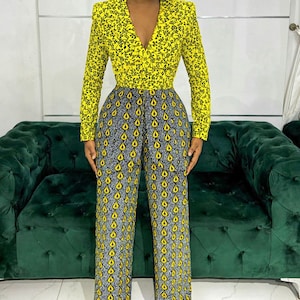 African print 2 piece set, Ankara Co-ord,  African suit set, African fashion, African clothing, African print blazer set