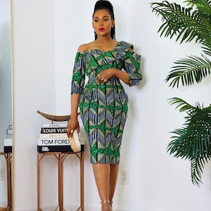 African print dress,  Ankara dress, Stylish African print dress, African clothing, African fashion Ankara dress