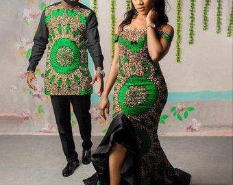 African couple matching set African two piece for couple Ankara matching set for couple African clothing for couple African couple outfit