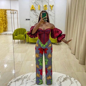 African jumper,  Ankara jumpsuit , African print full length jumpsuit African clothing, African fashion Ankara jumpsuit