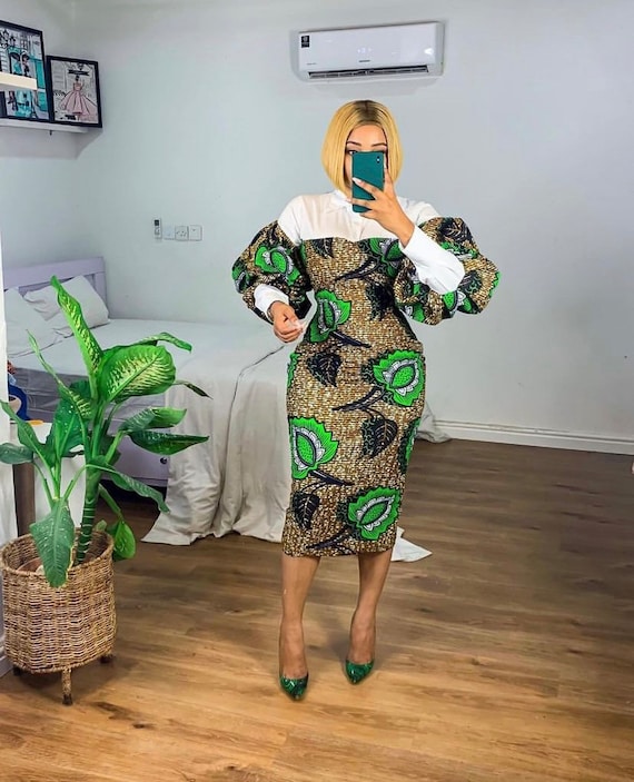 african print fitted dress African print dress, Ankara dress, African print maxi dress African clothing African fashion Ankara dress