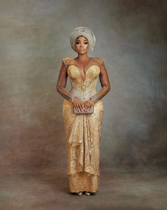 Luxury Bridal Dress, African Bride Dress, Elegant Dress, Yoruba Wedding Dress, Igbo Bridal Dress, Luxury Wedding Dress, Asoebi Dress, Bridal - Etsy Luxury Bridal Dress, African Bride Dress, Elegant Dress, Yoruba Wedding Dress, Igbo Bridal Dress, Luxury Wedding Dress, Asoebi Dress, Bridal - Etsy