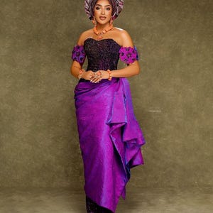 Luxury bridal dress, African Bride dress, Elegant dress, Yoruba wedding dress, Igbo Bridal dress, Luxury wedding dress, Asoebi dress, bridal