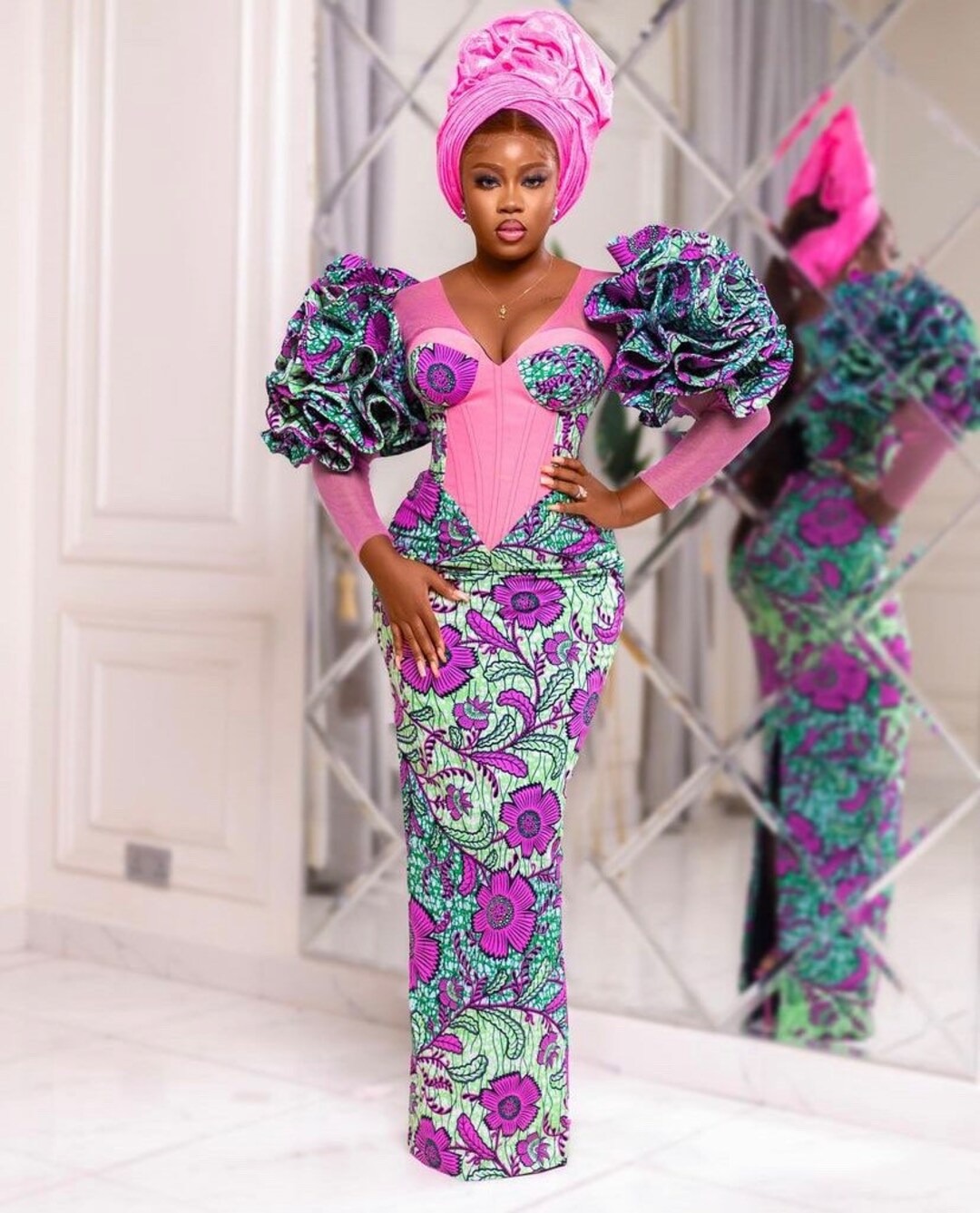 Kora African print dress