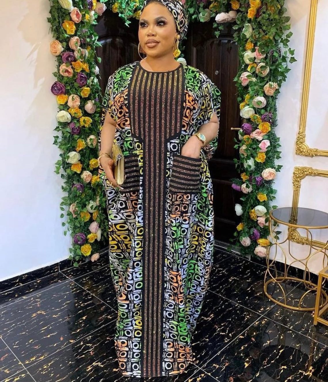 Boobtube Elegant African Print Dress