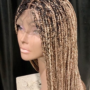 Blonde knotless braided lace front blonde wig