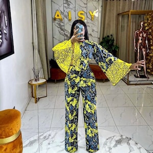 African jumper,  Ankara jumpsuit , African print full length jumpsuit African clothing, African fashion Ankara jumpsuit