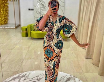 African print dress,  Ankara dress, African print maxi dress African clothing African fashion Ankara dress