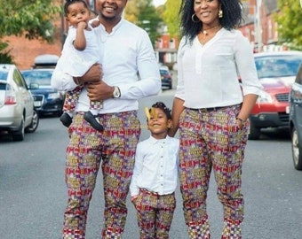 Family matching African outfit, African couple engagement outfit, Ankara gown, Ankara clothes for couples wedding, African clothing