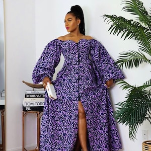 Ankara maxi dress / African maxi dress / Ankara dress African clothing African fashion African print maxi dress Ankara gown