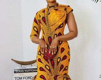 Robe en queue de poisson africaine, robe de bal africaine, robe de