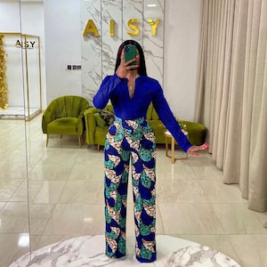 African jumper,  Ankara jumpsuit , African print full length jumpsuit African clothing, African fashion Ankara jumpsuit