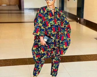 African 2 piece set, Ankara Co-ord, African print 2 piece African pants ankara top, African fashion, African clothing African matching set