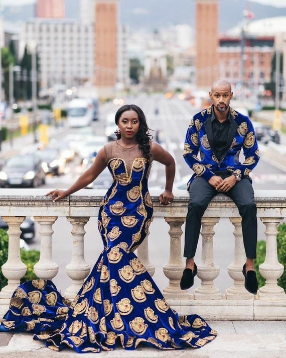 Couple African Royalty Outfit, African Couple Engagement Outfit, Ankara  Clothes for Couples Wedding, Couple Matching African Clothing -  Canada