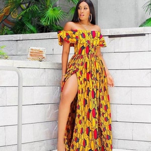 Ankara maxi dress / African maxi dress / Ankara dress African clothing African fashion African print maxi dress Ankara gown