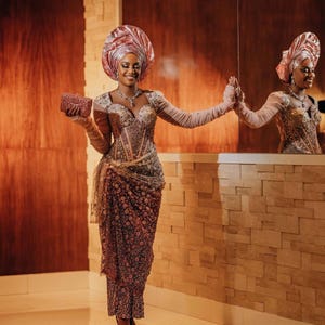 Luxury African bridal dress, Custom bridal dress, Igbo Bride, African clothing, African fashion, Ankara dress, Igbo wedding dress