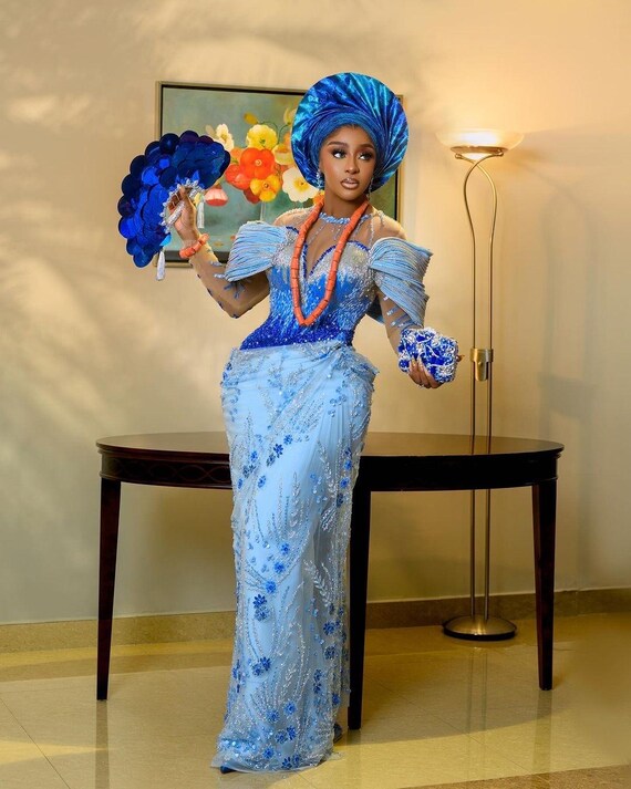 luxury african dresses Luxury African bridal dress, Custom bridal dress, Igbo Bride, African clothing, African fashion, Ankara dress, Igbo wedding dress