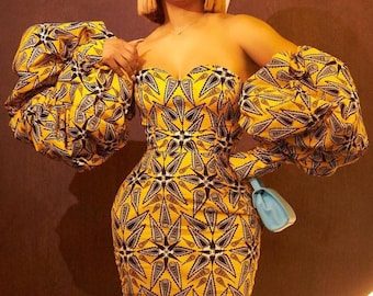 Beautiful Ankara dress, (A Different fabric option) African clothing African fashion Ankara dress