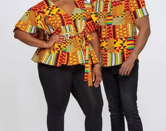 Couple African outfit, African couple engagement outfit, Ankara gown, Ankara clothes for couples wedding, Couple matching African clothing