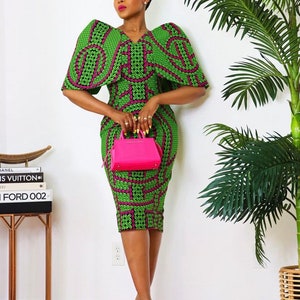 African print dress,  Ankara dress, Stylish African print dress, African clothing, African fashion Ankara dress