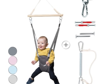 MAMOI ® Baby door jumpers | Baby door bouncer from 6 months | Baby door swing + mounting hook | CE | 100% ECO