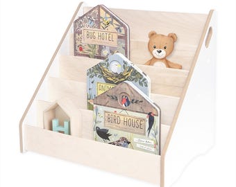 Estantería de madera MAMOI® OUTLET para niños, estantería infantil, soporte para libros, estante de pared para habitación infantil, estante, librería