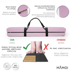 MAMOI® Gymnastics beam for kids (200 cm), Padded non-slip folding balance beam, Kids gym equipment at home, Gymnastic floor beams & bases image 4